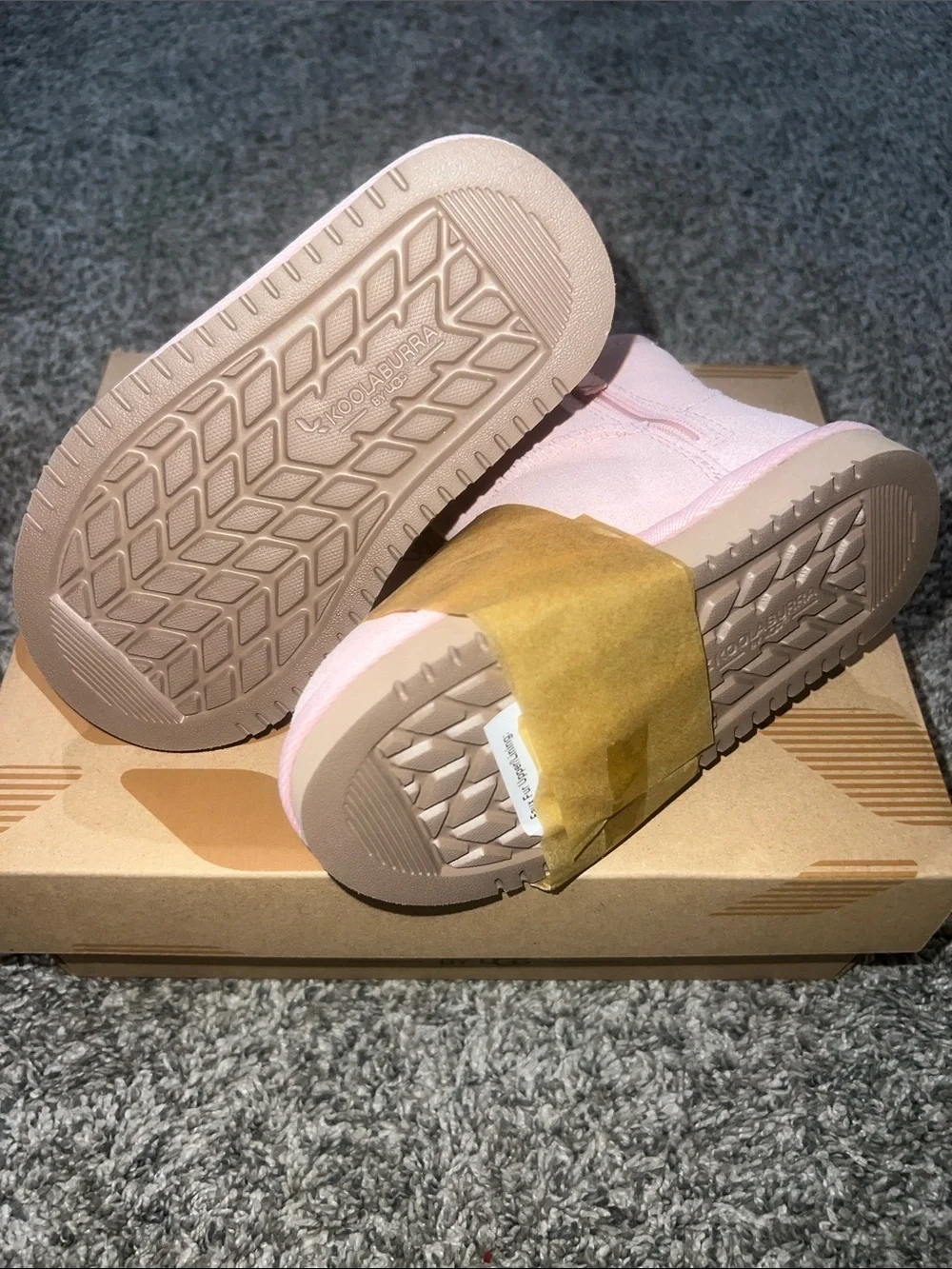 Koolaburra Kids Light Pink Shearling Bow Boots